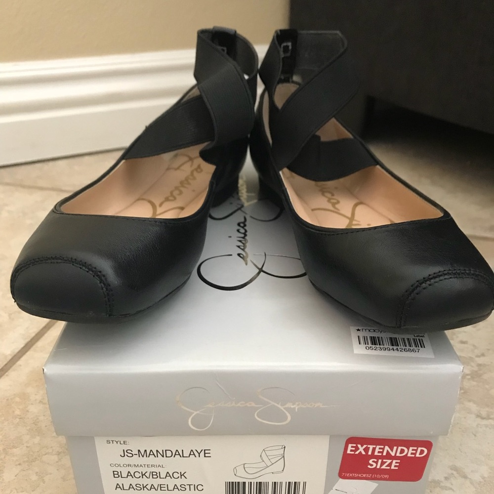 Jessica Simpson Mandalaye Black ballet flats